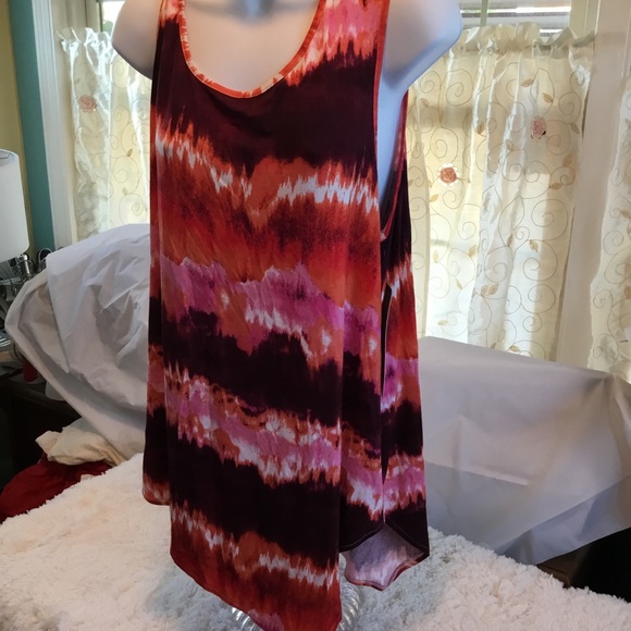 Ruff Hewn Grey/Watercolor Chevron Tank - Picture 2 of 6
